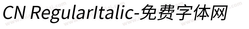 CN RegularItalic字体转换